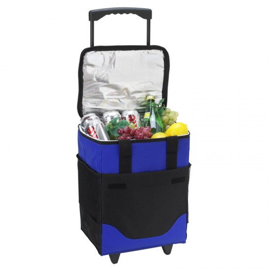 Custom Logo Collapsible Rolling Cooler with Divider
