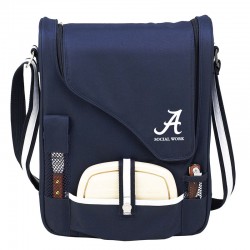 Custom Logo Bold Two Bottle Wine & Cheese Cooler with Glasses Custom Logo Bold Two Bottle Wine & Cheese Cooler with Glasses