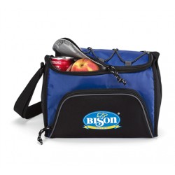 Custom Logo Bungee 6 Pack Cooler (Blue-Black)