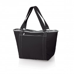 Custom Logo Topanga Canvas Cooler Tote Bag w/ Pocket - Solids (24 Can Capacity)