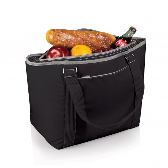 Custom Logo Topanga Canvas Cooler Tote Bag w/ Pocket - Solids (24 Can Capacity)
