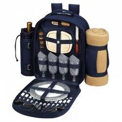 Custom Logo Bold Picnic Backpack Cooler for Four with Blanket Custom Logo Bold Picnic Backpack Cooler for Four with Blanket