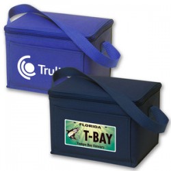 Custom Logo 6 Pak Basic Cooler w/ PEVA Waterproof Lead Free Liner