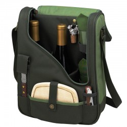 Custom Logo Eco 2-Bottle Wine & Cheese Cooler with Glasses Custom Logo Eco 2-Bottle Wine & Cheese Cooler with Glasses