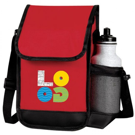 Custom Logo Executive Lunch Bag w/Bottle Pocket