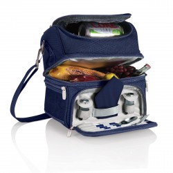 Custom Logo Pranzo Insulated Personal Cooler w/ Service for One Custom Logo Pranzo Insulated Personal Cooler w/ Service for One