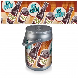 Custom Logo Retro Pop Plastic Can Replica Cooler w/ Can & Bottle Pattern