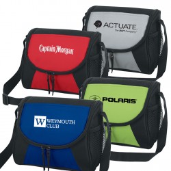 Custom Logo Double Zippered Personal Messenger Lunch Cooler Bag
