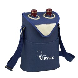 Custom Logo Aegean Two Bottle Wine Tote Bag