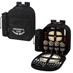 Custom Logo London Picnic Backpack for Four Custom Logo London Picnic Backpack for Four