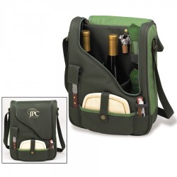 Custom Logo Eco 2-Bottle Wine & Cheese Cooler with Glasses Custom Logo Eco 2-Bottle Wine & Cheese Cooler with Glasses