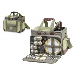 Custom Logo Hamptons Picnic Cooler for Four Custom Logo Hamptons Picnic Cooler for Four