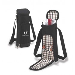 Custom Logo London Single Bottle Wine Tote Bag