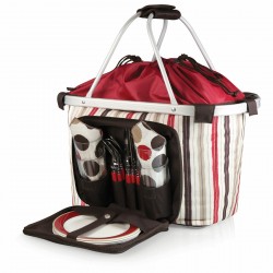 Custom Logo Melrose - Moka Picnic Cooler Basket w/ Service for 4 Custom Logo Melrose - Moka Picnic Cooler Basket w/ Service for 4